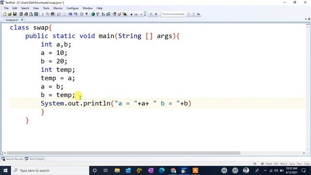 How to swap two values in java program || Technical Hassan Ali