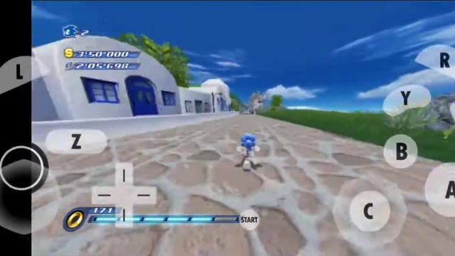 Sonic Unleashed on a mobile phone (Android Dolphin Wii Emulator)