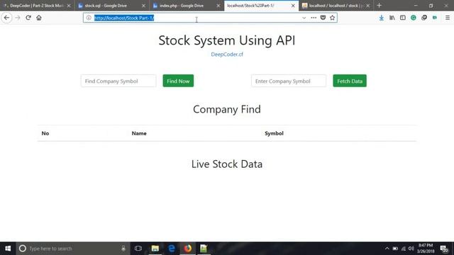 Part-2  Stock Market App Using PHP