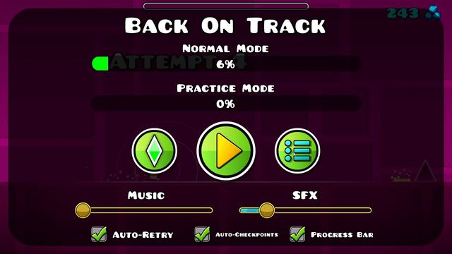 МОЙ ПЕРВЫЙ УРОВЕНЬ (Geometry Dash) #4 компьютерная игра