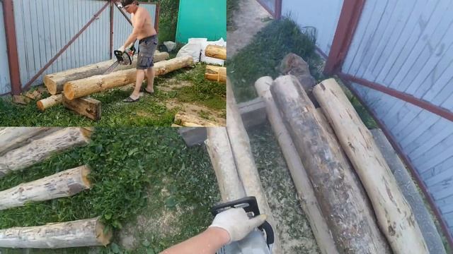 Беседка из кругляка. ч.2 Как распустить бревно.