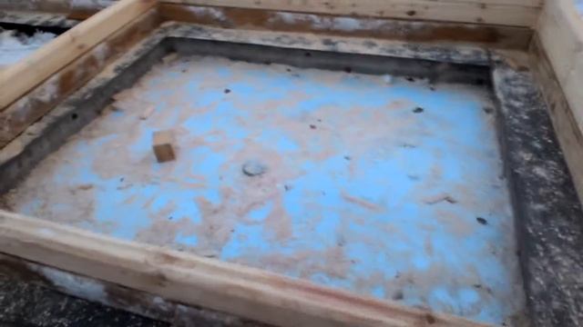 Строим баню из профилированного бруса день 1