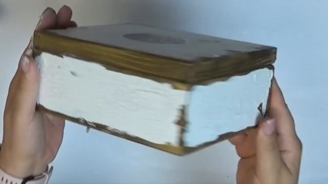 Decoupage zimowe pudełko z misiem i pastą pękającą [krok po kroku]  tutorial - No. 828
