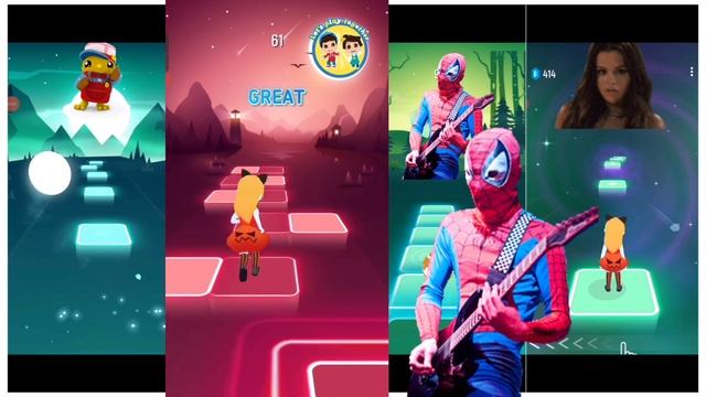 didi vs omar vs spiderman vs selena gomez  Tiles Hop: EDM Rush!