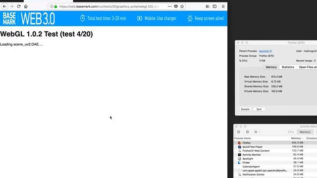 Firefox Quantum (57) vs Safari (11) on a Macbook Pro 2017