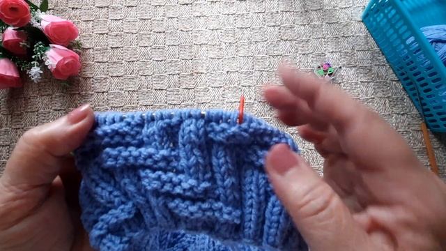 Шапка Протектор.// Свяжем узор и провяжем красивую макушку.//