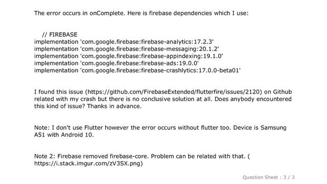 Android : java.io.IOException: FIS_AUTH_ERROR in Android Firebase