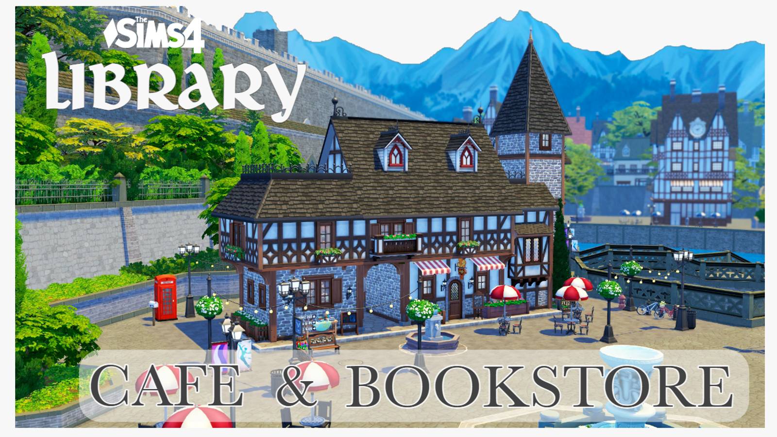 Библиотека, кафе и книжный магазин│Library, cafe & bookstore│Симс 4 Строительство│Stop Motion NO CC