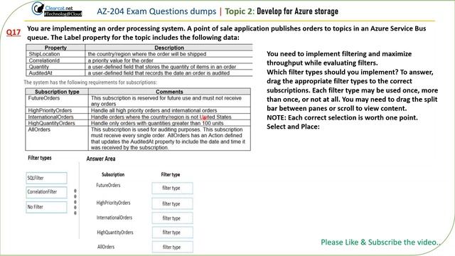AZ 204 dumps | AZ-204 Actual Free Exam Questions |#6- Topic-2: Develop for Azure storage