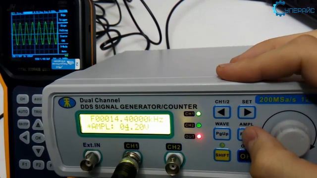 Видеообзор генератора сигналов MHS 5200A 25 МГц от магазина Суперайс