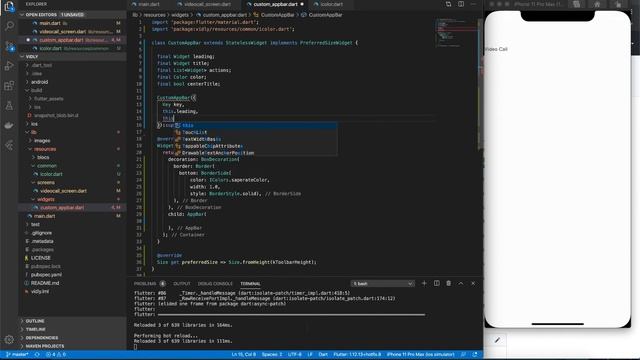 Flutter - Video Calls App (Speed Code) - Part 02 - Custom AppBar