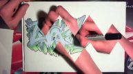 Wildstyle graffiti blackbook piece speed drawing "LIFE" (requested) PROMARKERS