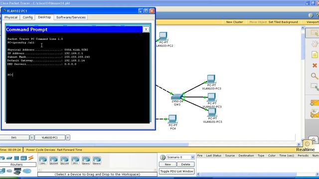 Курс Cisco, Routing and Switching. Шаг 14 Основы фильтрации MAC адресов  на коммутаторах Cisco