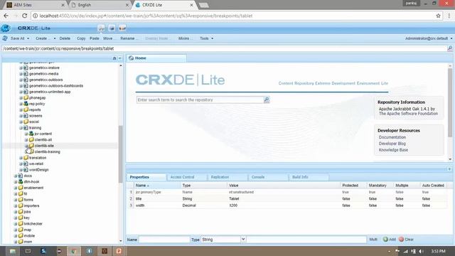 55. Activate layout mode in AEM
