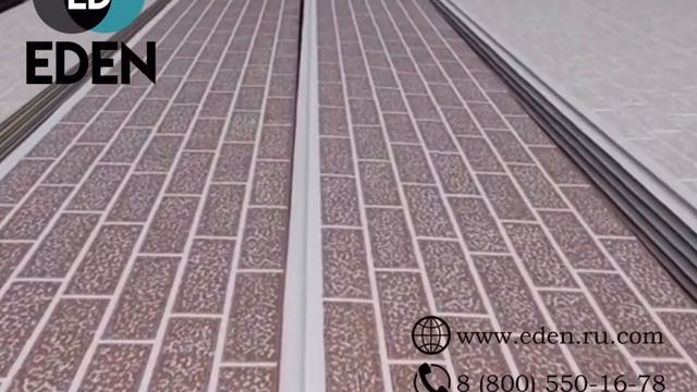 Фасадные панели Eden с текстурой "кирпич"