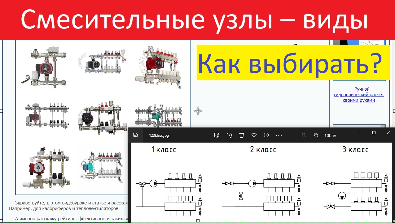 Смесительные узлы теплого водяного пола. Их виды и классификация. Как выбирать