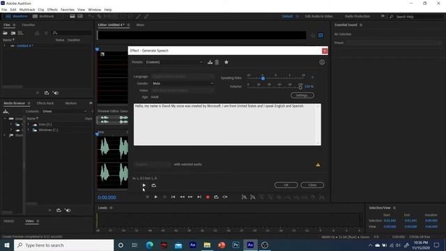 Adobe Audition tutorial: text to speech