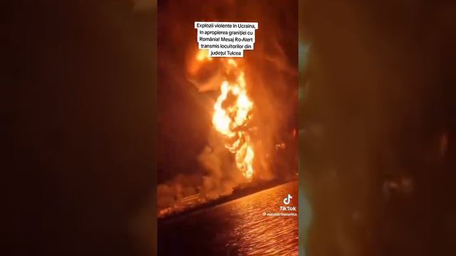 Одесса - Кадры поражения порта на Дунае  ударом БПЛА Герань-2