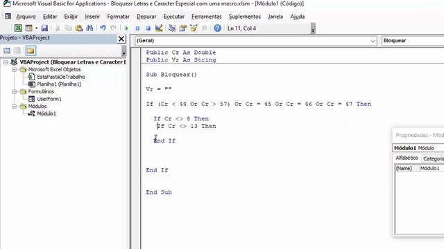 Permitir SOMENTE NÚMEROS em Textbox Excel VBA - Bloquear Letras
