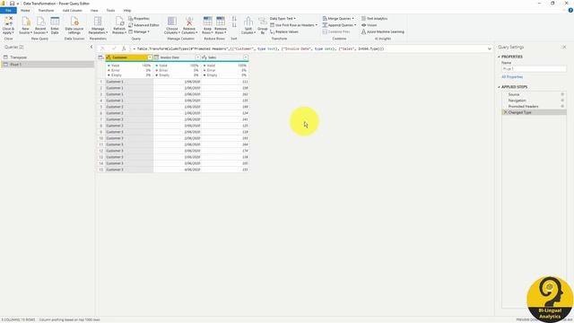 Pivot Column in Power Query - Data Transformation in Power BI