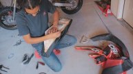 CRF450R Supermoto Gets New Plastics Installed