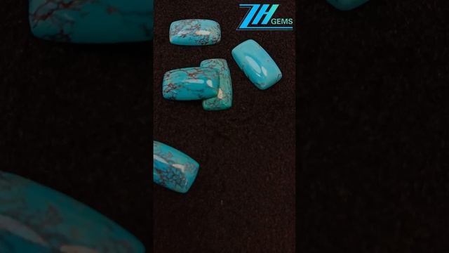 Natural turquoise Color rectangle shape 14*24mm 2.8gram cabochon Gemstone Stones for summer