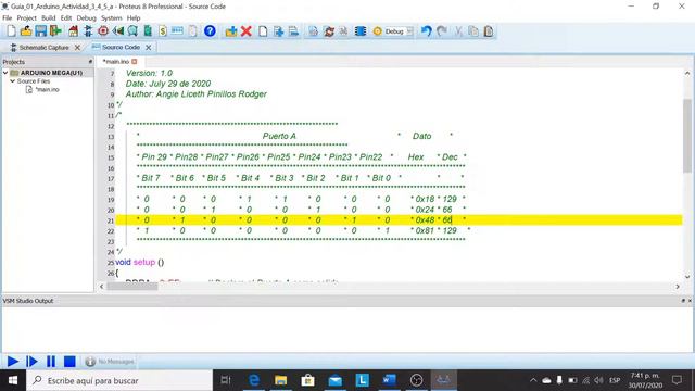 Proteus Guia 01 Arduino Actividad 3 4 5 a