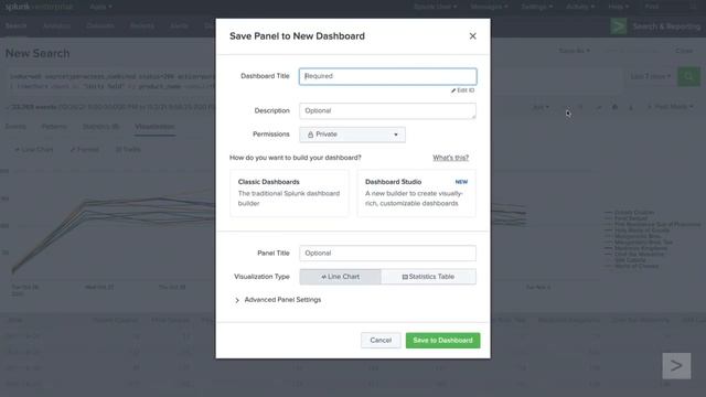 Creating Dashboards in Splunk Enterprise