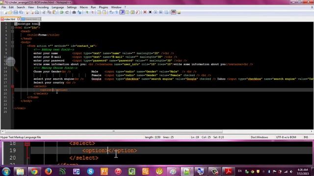 Lecture Num 22 :- HTML FORMS Part 02