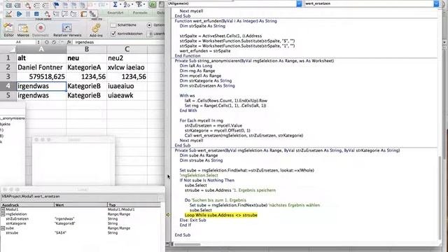 Excel Tabellenblatt anonymisieren mit VBA Makros UNCUT 33