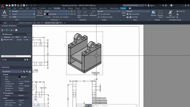 Cara Menggambar di Layout