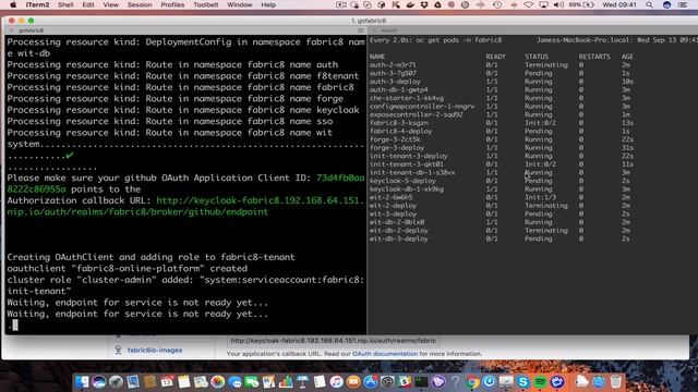fabric8 4.x on minishift