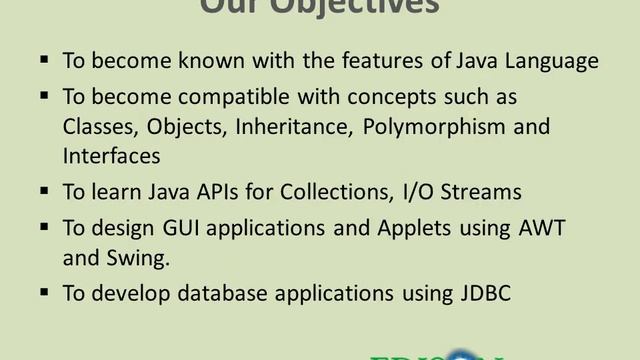 Introduction to Core Java - Edison Info Systems