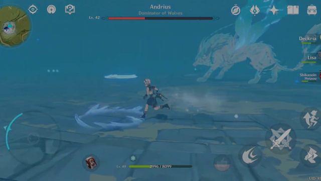 just need 12 minutes to defeat Andrius - Genshin Impact gameplay - Redmi note 9 pro