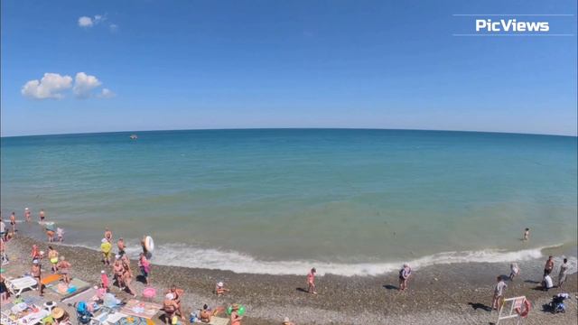 Лазаревское пляж Морская Звезда. Погода в Сочи сегодня 26 июня 2024. Чёрное море. Обстановка на пляж