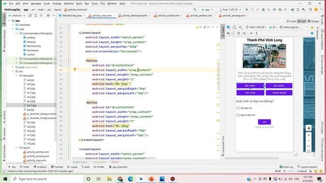 Android Studio: Tìm hiểu về Button, Textview, Radiogroup, Radiobutton, Imageview