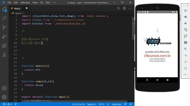 Arrow Function em React Native - Curso de React Native - Aula 12
