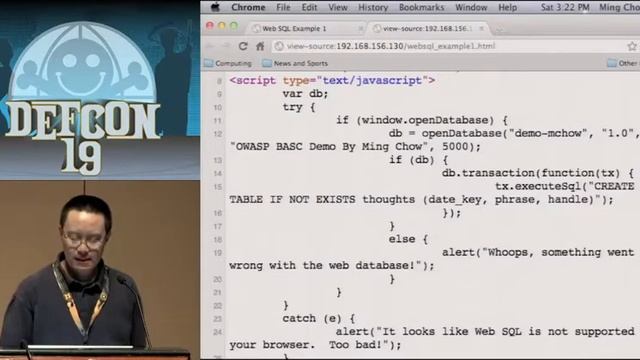 DEF CON 19 - Ming Chow - Abusing HTML5