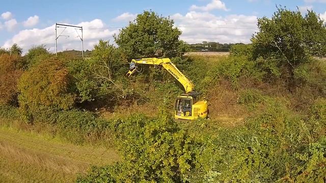 TMK Tree shear clearing railway bank by NCD Equipment Ltd www.ncdequipment.com