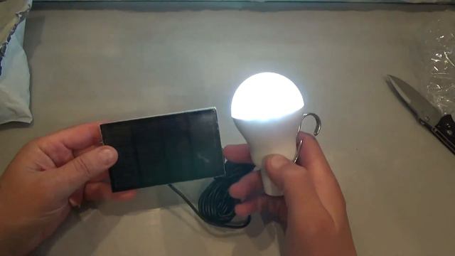 Светодиодная лампа с солнечной батареей С Алиэкспресс за 348 руб!!!