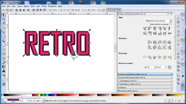 Retro Text - Inkscape Tutorials