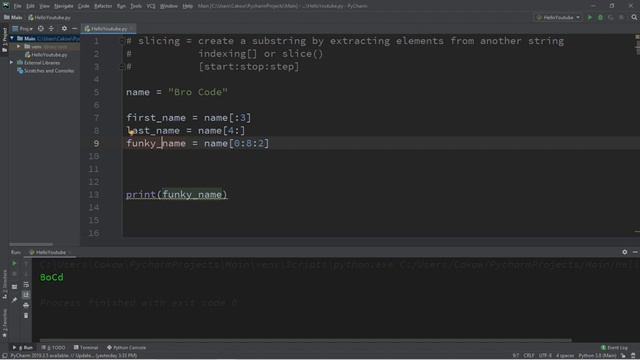 Python string slicing
