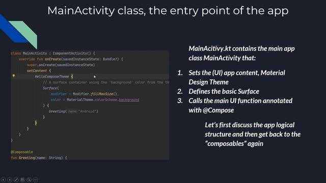 Course in Jetpack Compose Kotlin on Android. Android OS. Android Studio HelloWorld Application