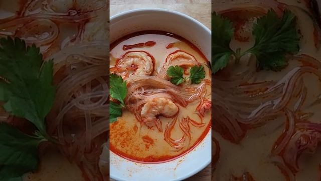 Creamy Tom Yum Koong with Glass Noodles