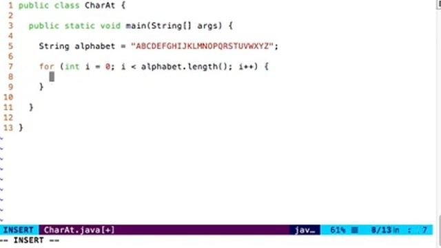 Java  CharAt  ASCII Representation