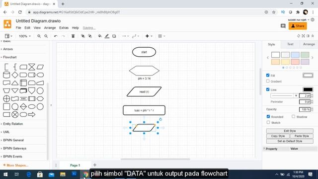 Membuat Flowchart Secara Online dengan DRAW.io