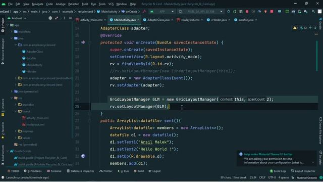 RecyclerView + GridLayout (Part -3) | Android Development tutorial in Hindi #17