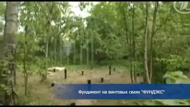 Беседка с грилем  винтовые сваи с фундаментом