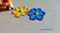 #1300   3 flowers rangoli   satisfying video   sand art