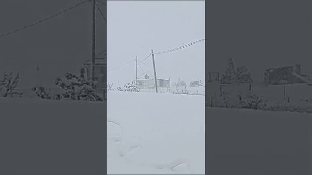 ❄️Мощный снегопад выпал в горных районах Дагестана, Россия